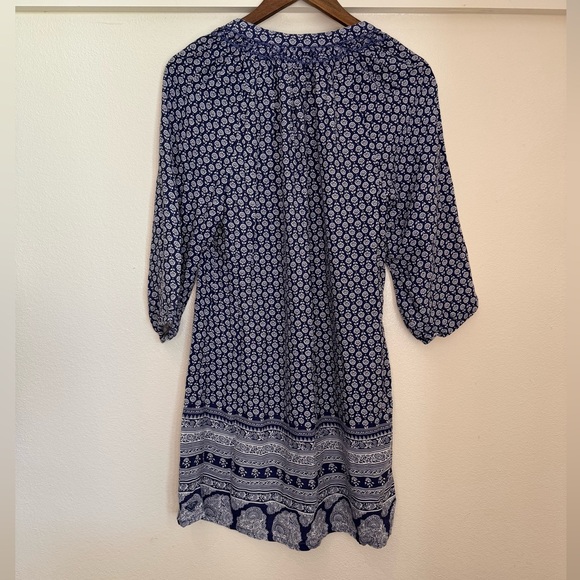 Roxy S Blue Floral Beach Swim Coverup Dress - Picture 8 of 11